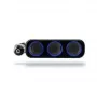 Xblitz R3 Distributore a 3 prese per auto con 2 porte USB, 12V/24V, 120W, cavo 70cm, nero
