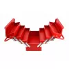 AWTOOLS AW30988 valigetta portautensili con 18 scomparti, coperchio trasparente, organizer impilabile per piccoli pezzi e utensili, nero/rosso