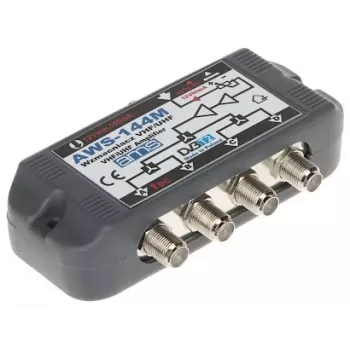 Amplificatore d'antenna AWS-144M guadagno 20dB 47-862MHz tipo F
