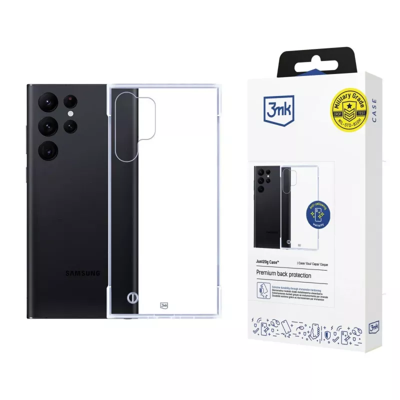 3MK Just20g custodia trasparente per Samsung Galaxy S24 Ultra - trasparente