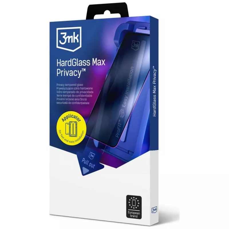3MK HardGlass MaxPrivacy pellicola protezione display privacy per Samsung Galaxy S24 Ultra con applicatore - nero