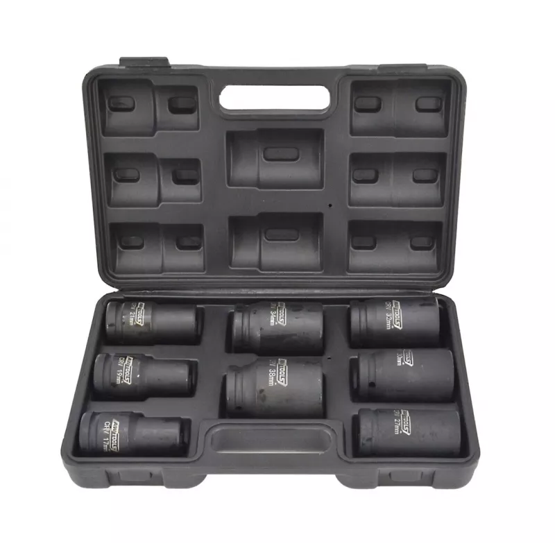 AWTOOLS Set di chiavi a bussola per avvitatori a impatto 3/4, 8 pz., lungo