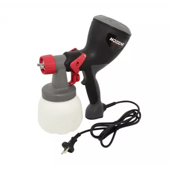 HOOZAR Pistola a spruzzo elettrica HVLP 600W con serbatoio 800ml, 3 getti, regolazione del flusso