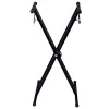 MOZOS KSX1 X-Type Supporto per tastiere e pianoforti digitali, acciaio a una traversa, portata 25 kg, altezza 650-980 mm, pieghevole