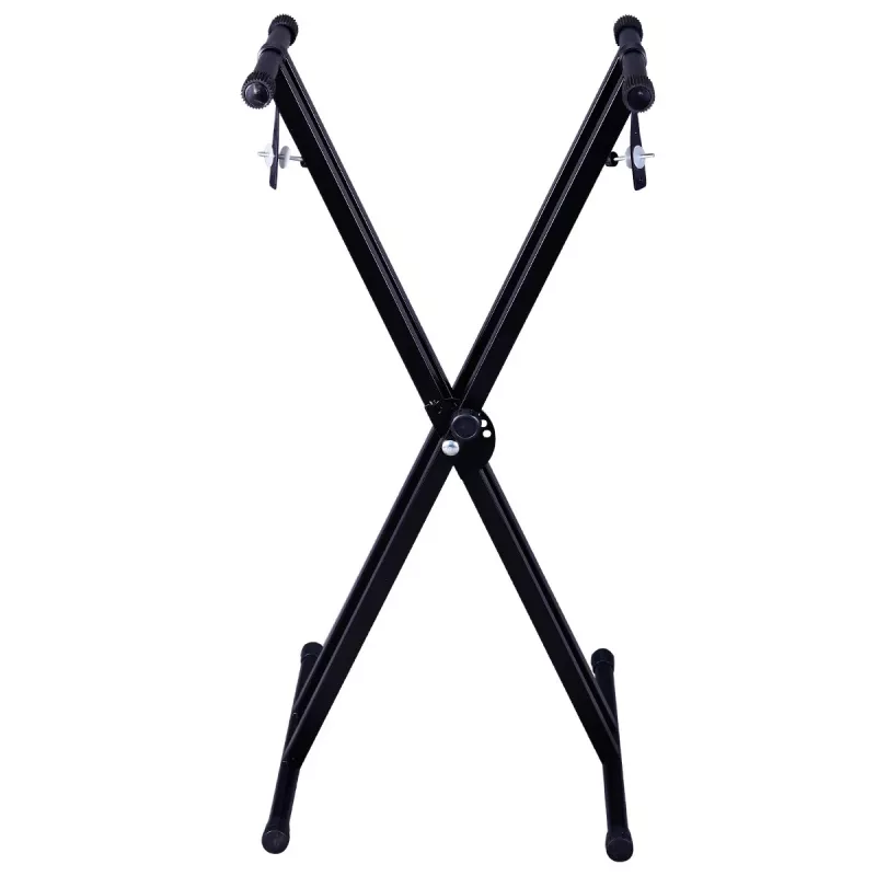 MOZOS KSX1 X-Type Supporto per tastiere e pianoforti digitali, acciaio a una traversa, portata 25 kg, altezza 650-980 mm, pieghevole
