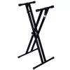 MOZOS KSX1 X-Type Supporto per tastiere e pianoforti digitali, acciaio a una traversa, portata 25 kg, altezza 650-980 mm, pieghevole
