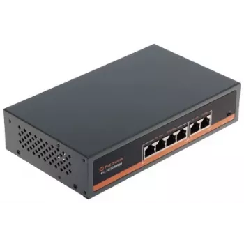 Switch PoE NO NAME APTI-POE0402-60W-V2 4 porte con 2 porte uplink, budget 60W, IEEE 802.3af/at, case in metallo