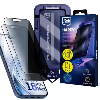 3mk Hardy Privzone 9H pellicola protettiva privacy per display per Apple iPhone 18 Pro Max