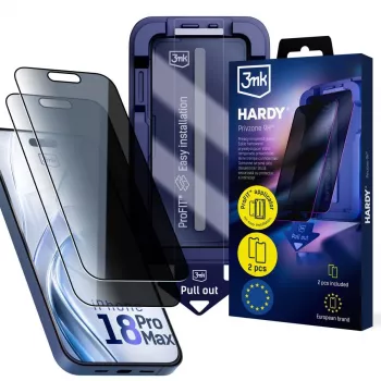 3mk Hardy Privzone 9H pellicola protettiva privacy per display per Apple iPhone 18 Pro Max