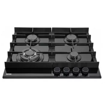 MPM-60-GMH-19 piano cottura a gas vetro 4 fuochi vetro temperato nero