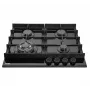 MPM-60-GMH-19 piano cottura a gas vetro 4 fuochi vetro temperato nero
