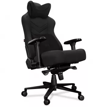 YUMISU 2053 sedia da gaming, rivestimento in tessuto, nero (Y-2053-BB-M)