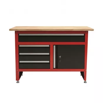 AWTOOLS banco da lavoro con 4 cassetti 120x60x85 cm grigio/blu