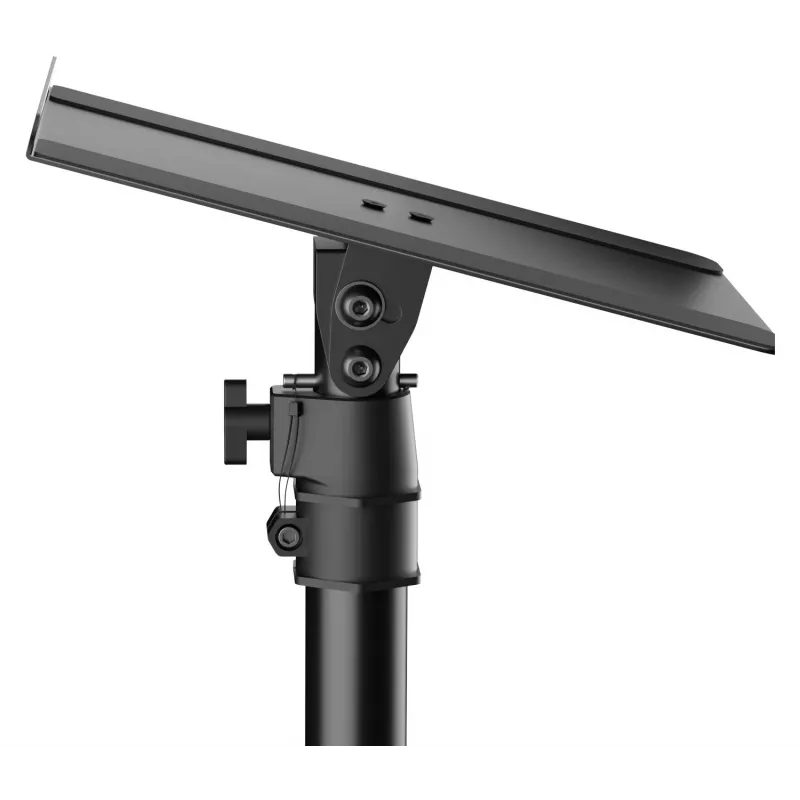MOZOS MSK10 coppia di supporti per monitor da studio - supporti per diffusori in acciaio regolabili in altezza con pad disaccoppianti, punte da pavimento e gestione dei cavi, 800-1300 mm, portata 20 kg per supporto, nero