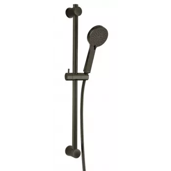 FERRO Rillo set soffione doccia 3 getti Gun Metal N365GM