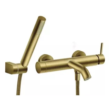 FERRO BCK11BG miscelatore vasca con set doccia in oro spazzolato