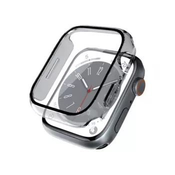 CRONG Hybrid Watch Case con vetro temperato per Apple Watch 44mm - trasparente