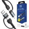 3mk Hyper Cable N-SERIES USB-A/USB-C a USB-C/Lightning 1,2 m 9V/2A 60W nero