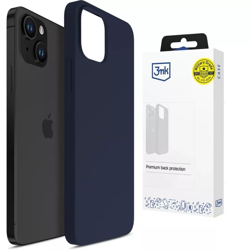 3MK PROTECTION Apple iPhone 15 - custodia 3mk Hardy Mellow blu scuro
