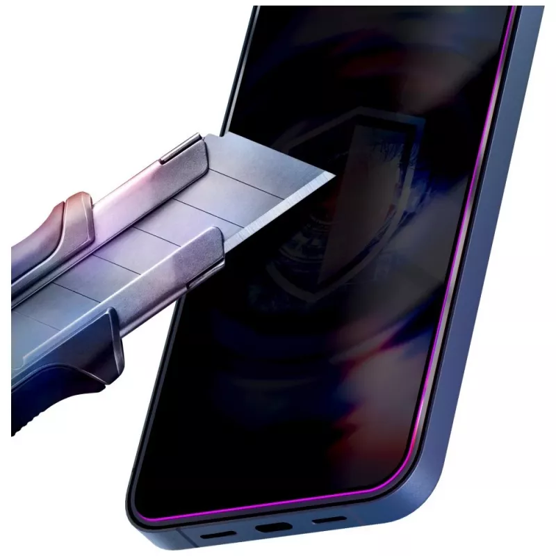 3MK HardGlass MaxPrivacy vetro temperato protezione display con applicatore per Apple iPhone 15 / 16 - nero