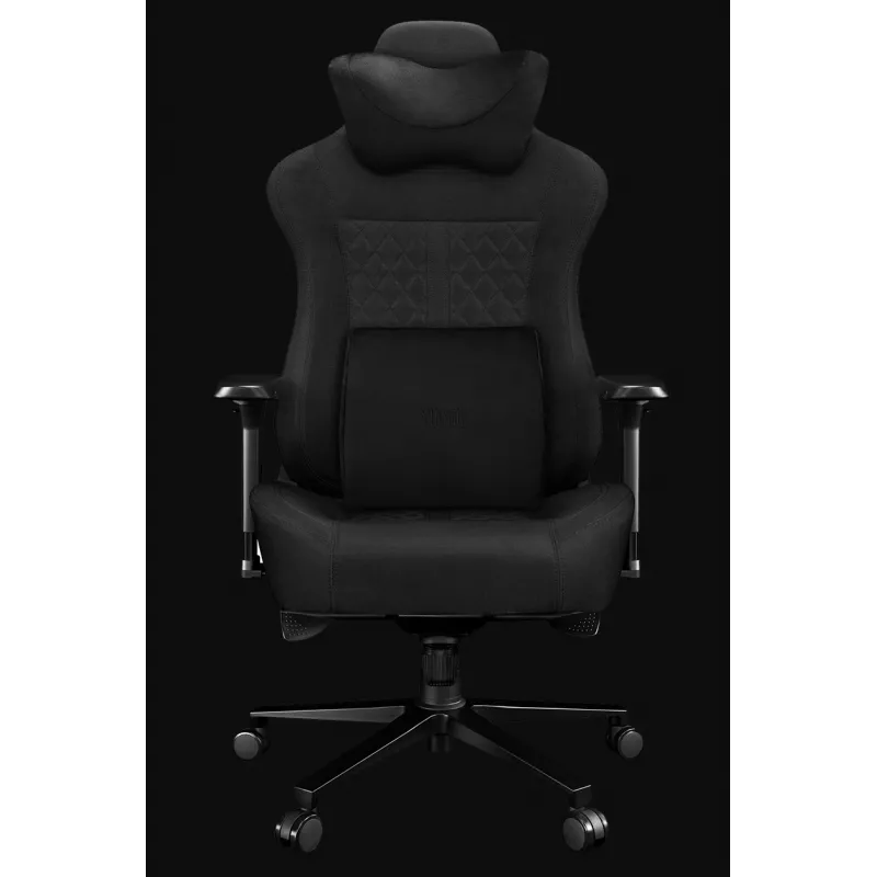 YUMISU 2052 sedia da gaming, rivestimento in tessuto, nero (Y-2052-GB-M)
