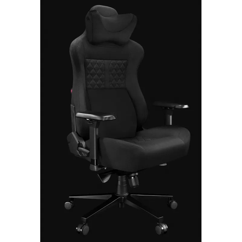 YUMISU 2052 sedia da gaming, rivestimento in tessuto, nero (Y-2052-GB-M)