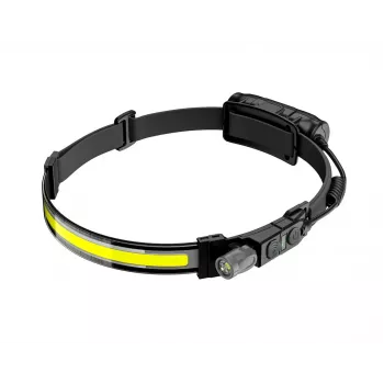 AWTOOLS AW BRIGHTBAR Lampada frontale LED con sensore di movimento Black Line - 500 lumen COB+XPE, ricaricabile USB-C, IPX4