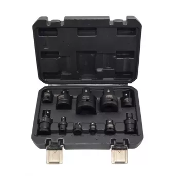 AWTOOLS set adattatori a impulso e giunto cardanico CrMo 11 pezzi BLACK LINE