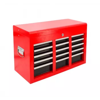 AWTOOLS cassetta portautensili in metallo con 9 cassetti, 60x26x39 cm, rossa