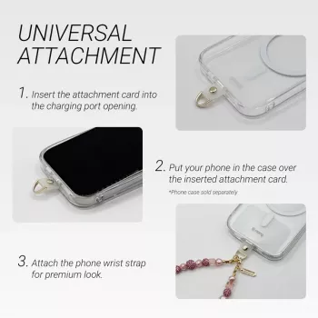 Crong Phone Charm Lanyard Roter Bogen – Cinturino universale anti-perdita da polso per smartphone