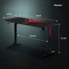 Diablo X-Mate 1400 Scrivania da gaming 140 cm x 60 cm Nero