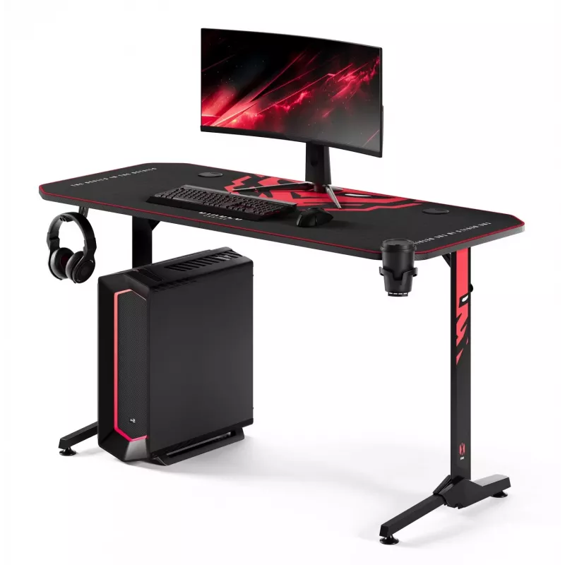 Diablo X-Mate 1400 Scrivania da gaming 140 cm x 60 cm Nero
