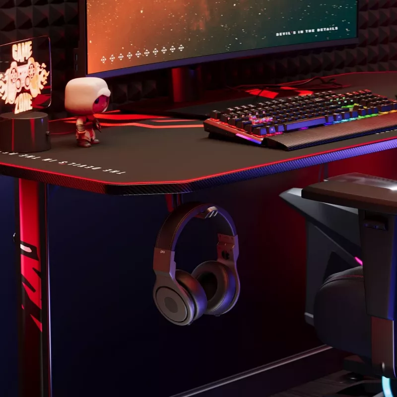 Diablo X-Mate 1400 Scrivania da gaming 140 cm x 60 cm Nero