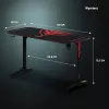 Diablo X-Mate 1400 Scrivania da gaming 140 cm x 60 cm Nero
