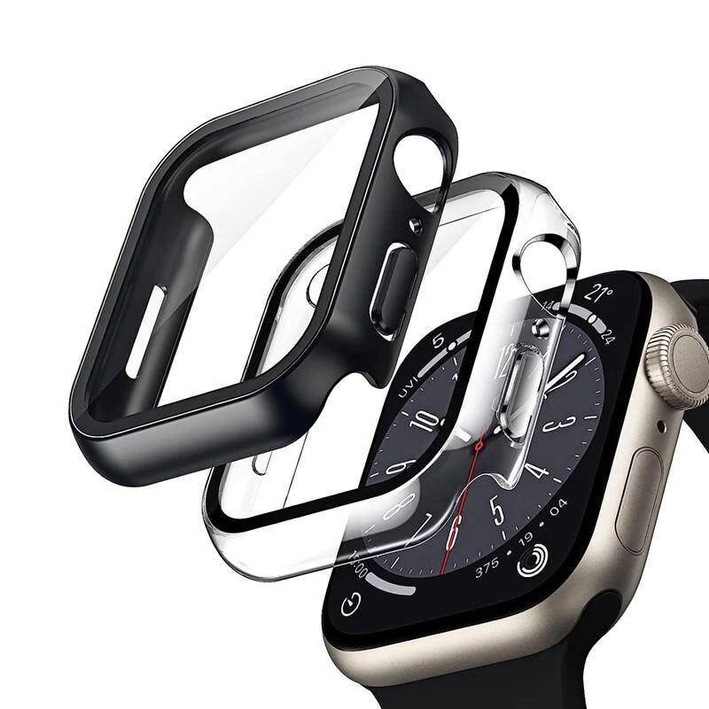 Crong Hybrid Watch Case con vetro temperato per Apple Watch 40mm - Trasparente