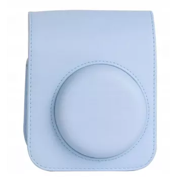 LOVEINSTANT Borsa fotografica in pelle PU blu con tracolla per Fujifilm Instax Mini 12