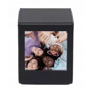 LOVEINSTANT Scatola per conservare foto per Fujifilm Instax Square - Nero con finestra, per 100 foto