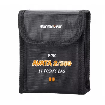 SUNNYLIFE Custodia protettiva ignifuga per batterie per DJI Avata 2 - spazio per 2 batterie, nera