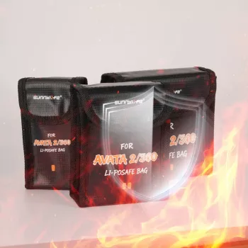 SUNNYLIFE Custodia protettiva ignifuga per batterie per DJI Avata 2 - spazio per 2 batterie, nera