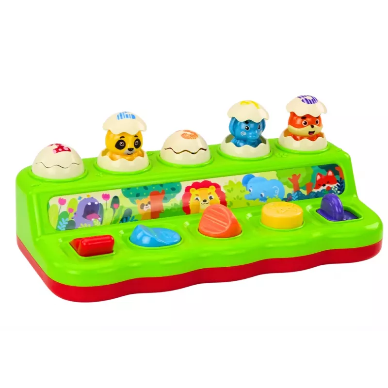 LEAN TOYS Tavola didattica pop up animali con suoni per neonati da 12 mesi