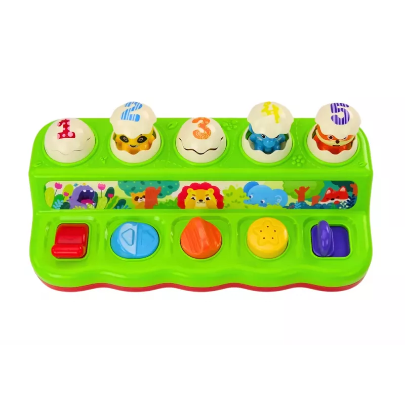LEAN TOYS Tavola didattica pop up animali con suoni per neonati da 12 mesi