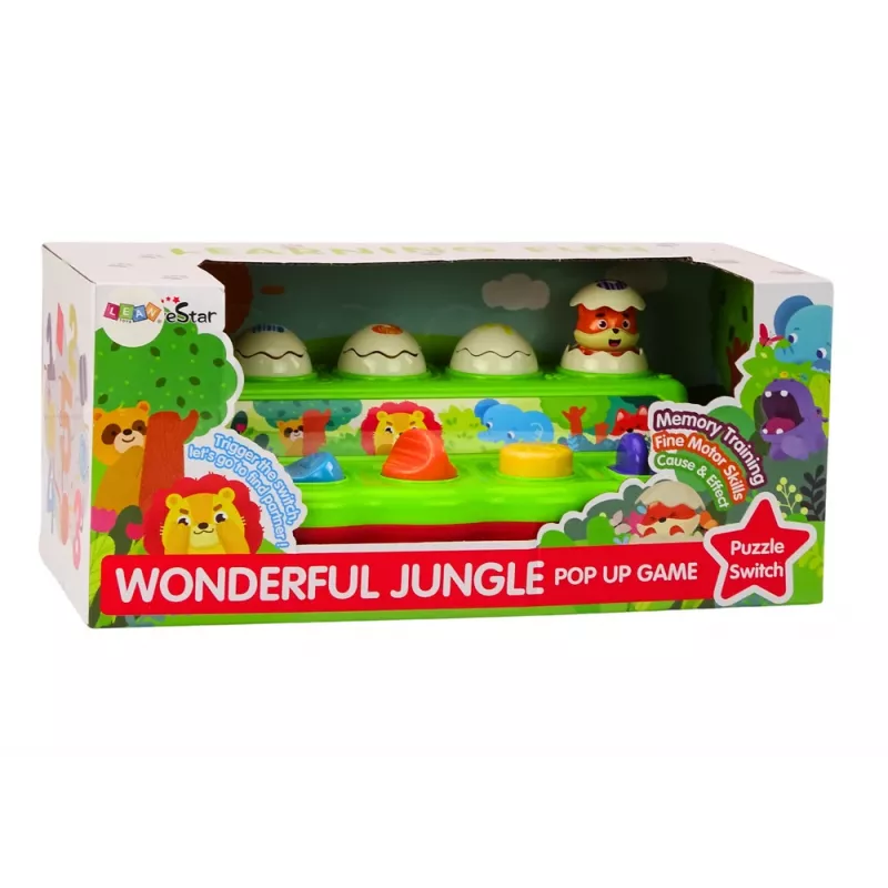 LEAN TOYS Tavola didattica pop up animali con suoni per neonati da 12 mesi