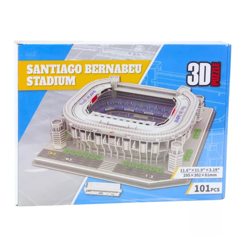 LEAN TOYS Puzzle 3D stadio di calcio Santiago Bernabeu Real Madrid 101 pezzi