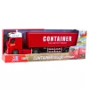 LEAN TOYS Camion da trasporto con container luce suono rosso
