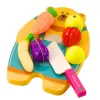LEAN TOYS Tagliere frutta e verdura con set coltelli giocattolo educativo per bambini