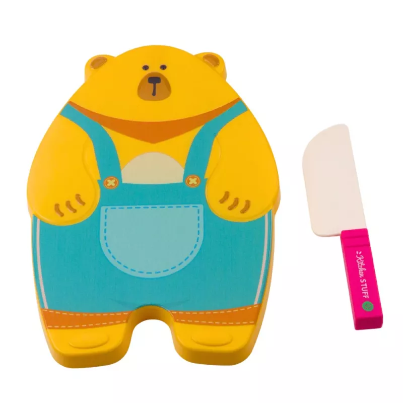 LEAN TOYS Tagliere frutta e verdura con set coltelli giocattolo educativo per bambini