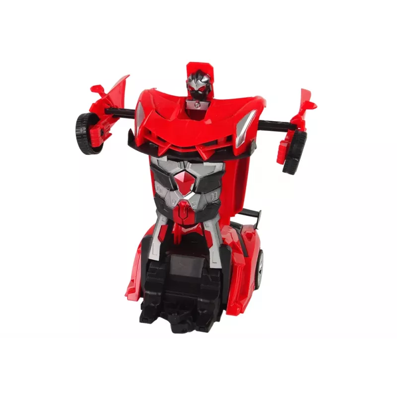 LEAN TOYS Robot auto 2 in 1 veicolo RC radiocomandato rosso