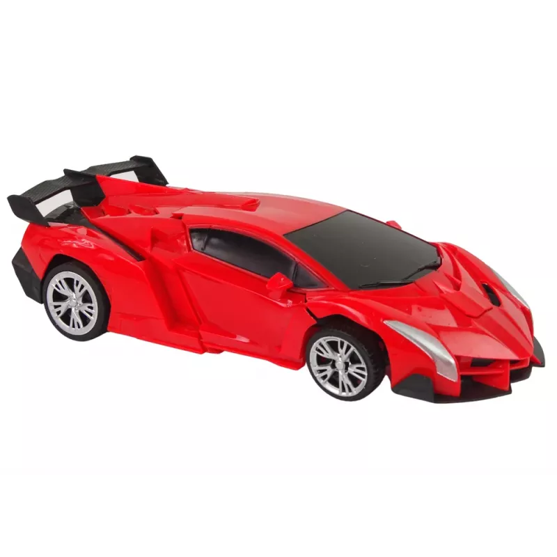 LEAN TOYS Robot auto 2 in 1 veicolo RC radiocomandato rosso