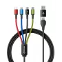 Accura cavo di ricarica multiplo 8-in-1 USB-A/USB-C a 2x USB-C, Lightning, Micro USB, 3.0A, 1,2m, nero