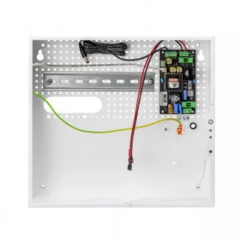 BCS ZA1206/UPS/F/KD alimentatore UPS 72W 12V DC 6A con caricabatterie per sistemi di sicurezza, case in metallo, montaggio a parete